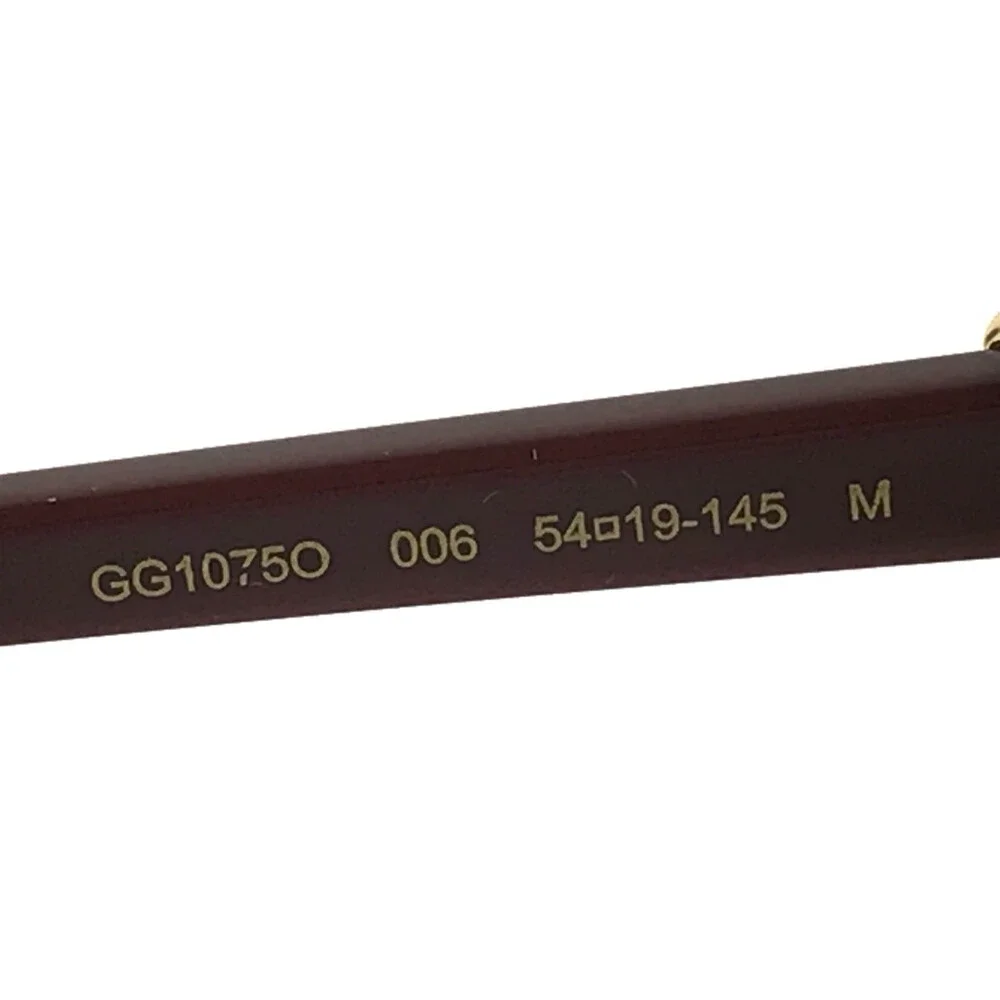 Gucci Eyeglasses Frames GG1075O 006 Shiny Burgundy Square Full Rim 54-19-145
